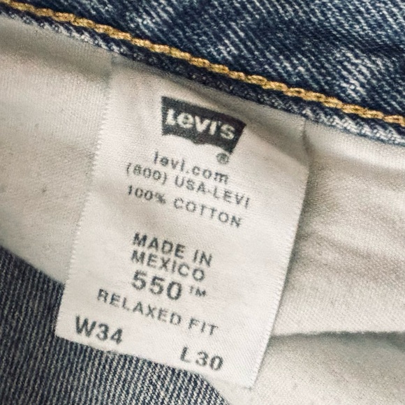 Vintage Levi’s 550 Light Wash Faded Relaxed Tapered Loose “Mom” Jeans Size 34/30 - Picture 12 of 15